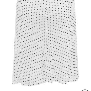 With Jean Black and White Polka Dot Midi Skirt